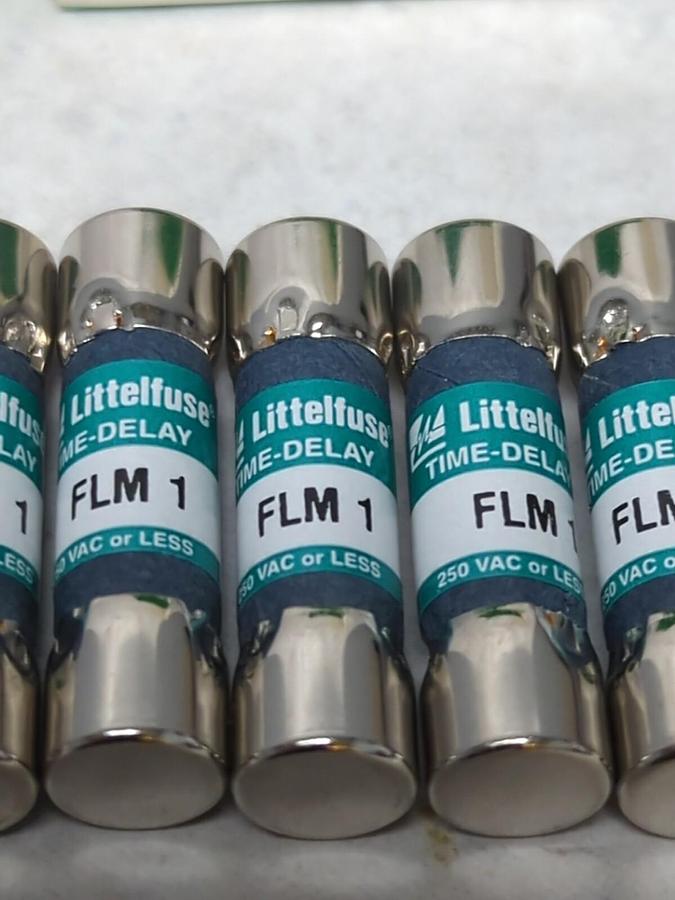LITTELFUSE,FLM1,TIME-DELAY 1 AMP FUSES BOX OF 10 NOS