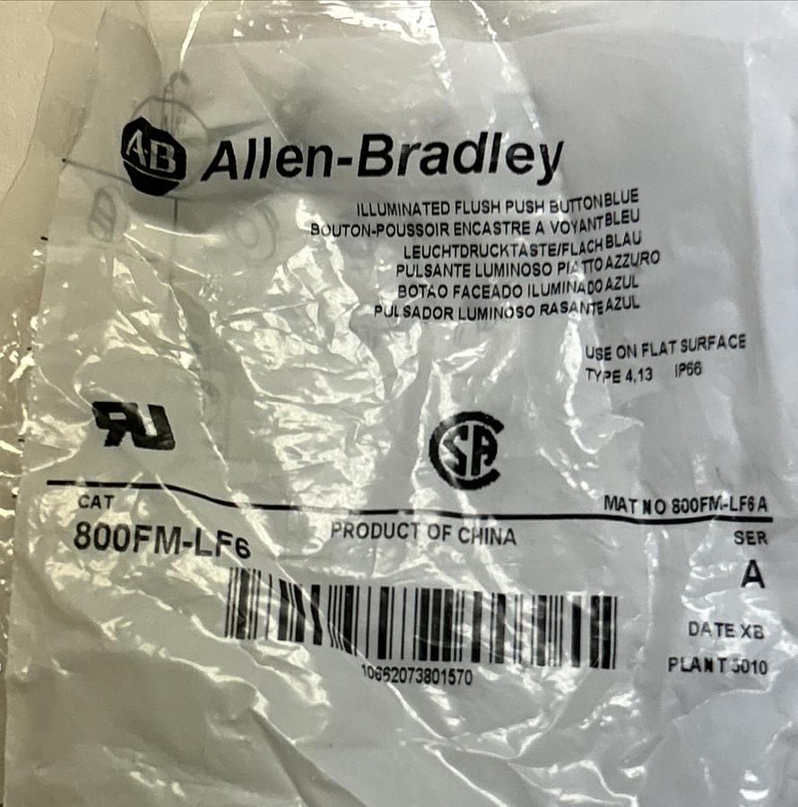 ALLEN BRADLEY,800FM-LF6,SER A PUSHBUTTON LOT OF 2 NEW