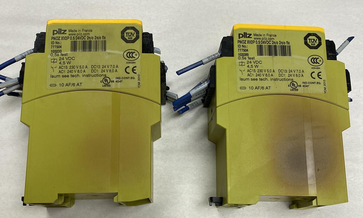 Used PILZ,PNOZ XV2P 24VDC,Saftey Relay LOT OF 2