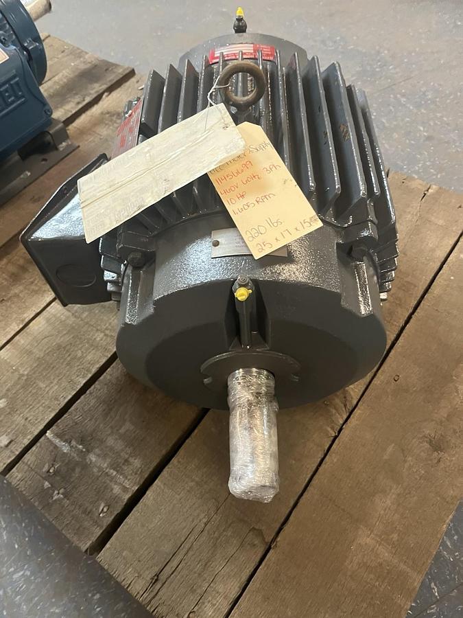 Used RELIANCE,254T,DUAL SHAFT MOTOR 10HP 1605RPM 3PH