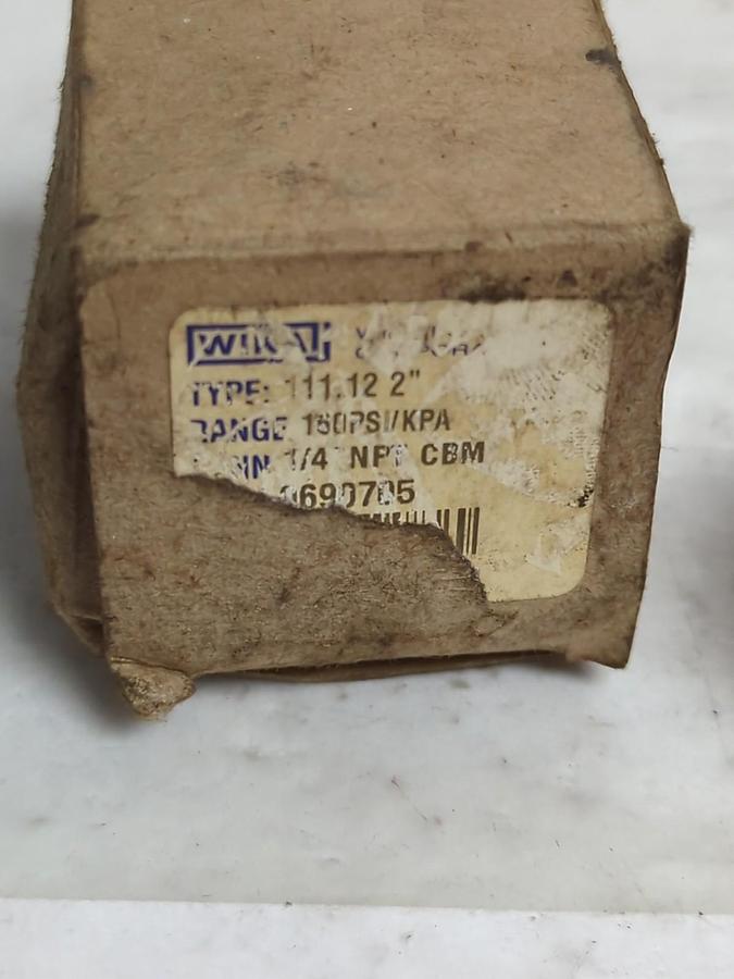 WIKA,111.12,PRESSURE GAUGE 2 INCH FACE 150 PSI NOS