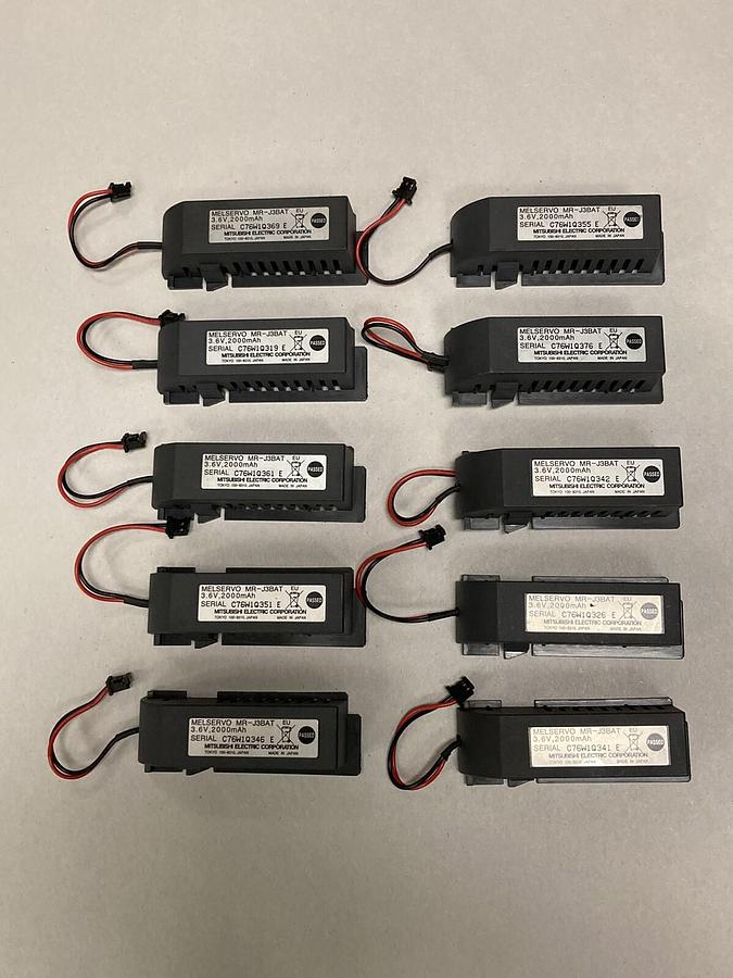 Used Mitsubishi Melservo,MR-J3BAT,PLC Battery 3.6V 2000mAh LOT OF 10
