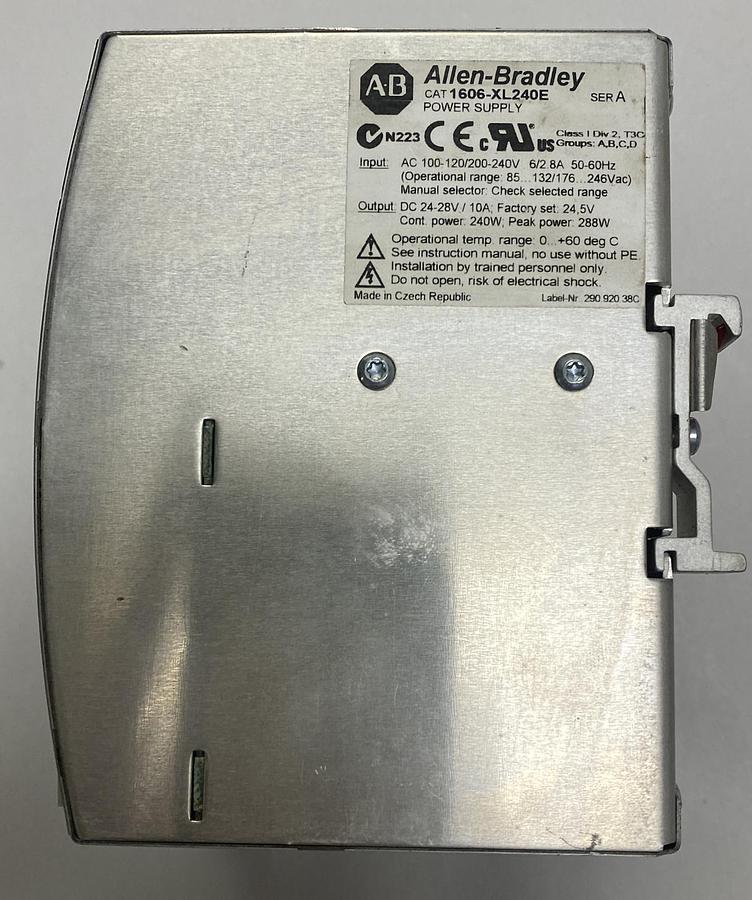 Used ALLEN BRADLEY,1606-XL240E,POWER SUPPLY 50/60 HZ 10 AMP