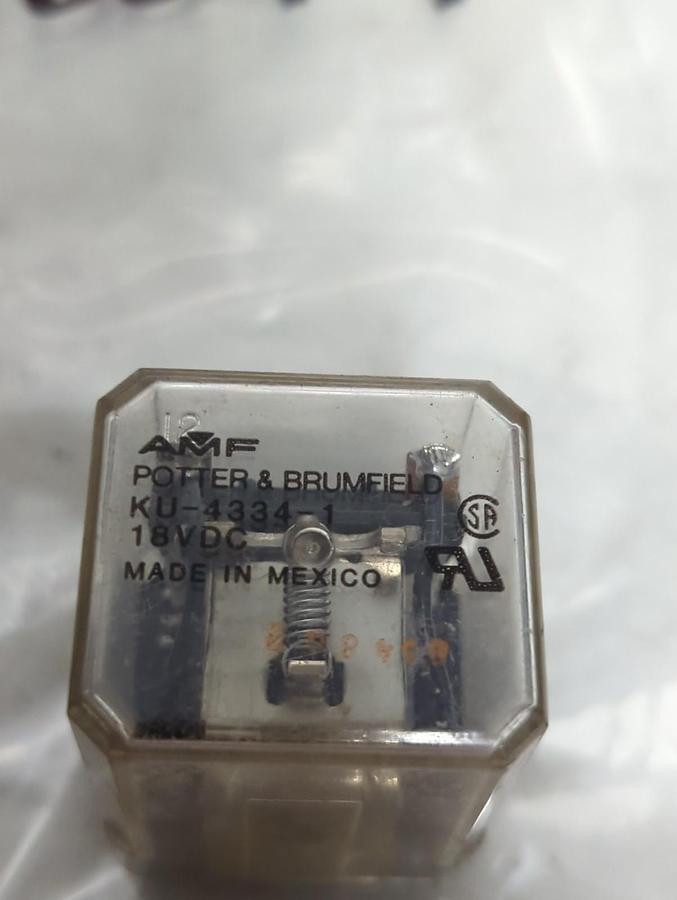 Used POTTER & BRUMFIELD,KU-4334-1,RELAY LOT OF 2 PRE-OWNED