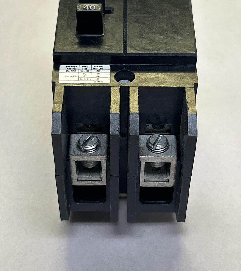 Used SIEMENS,BQCH2B040,CIRCUIT BREAKER 40A 277V 2P