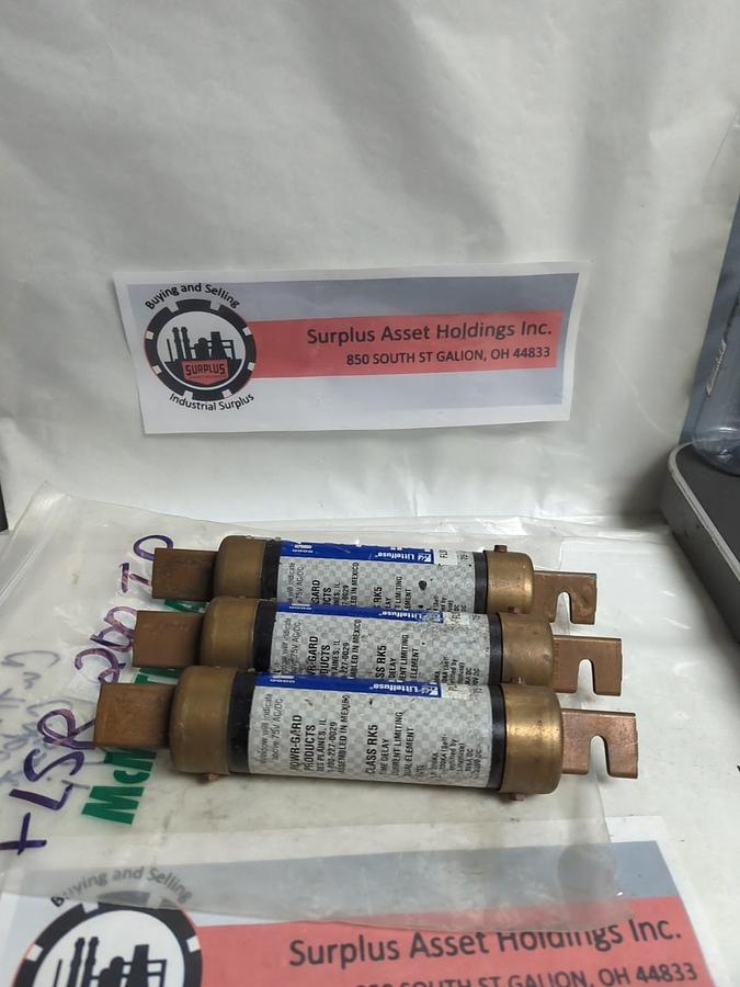 Used LITTELFUSE,FLSR200ID,INDICATOR 200 AMP FUSE LOT OF 3 PRE-OWNED