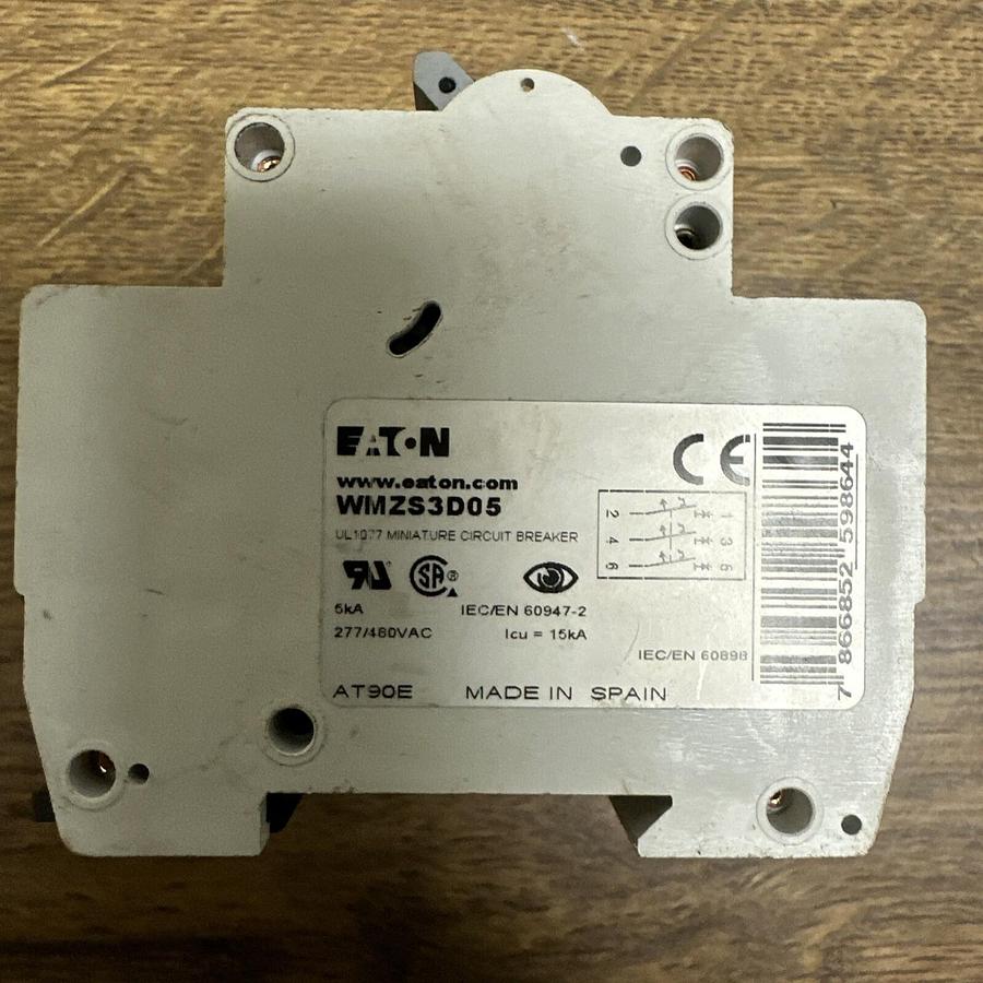 Used Eaton,D5 WMZS3D05,Circuit Breaker