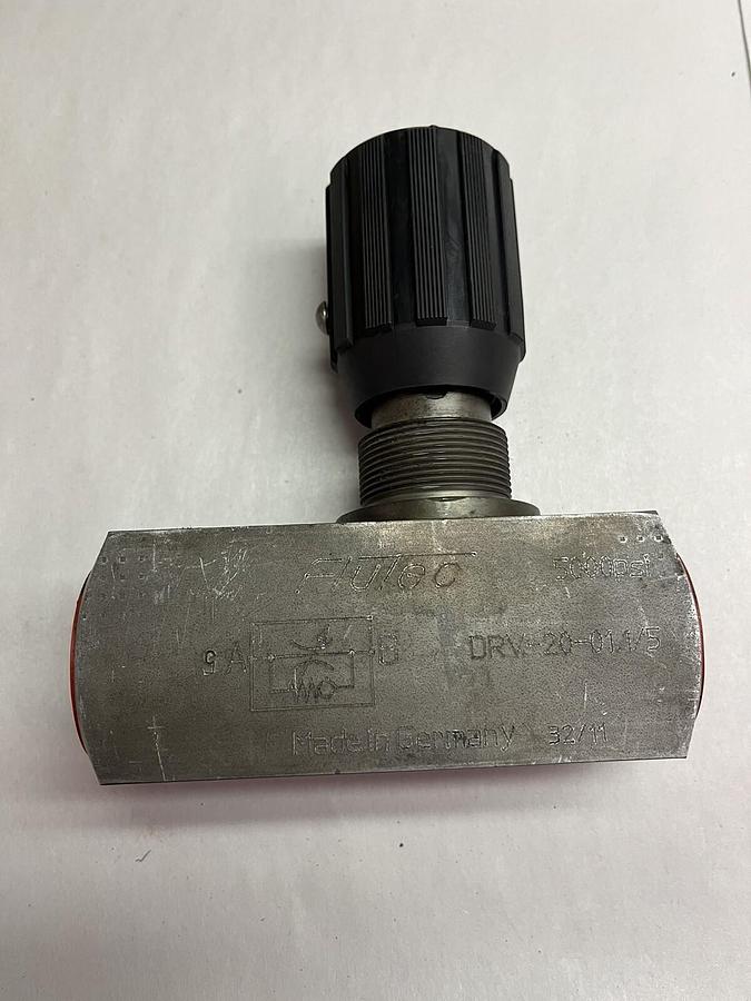 Used FLUIDTEC,DRV-20-01.1/5,HYDRAULIC 1" FLOW CONTROL VALVE