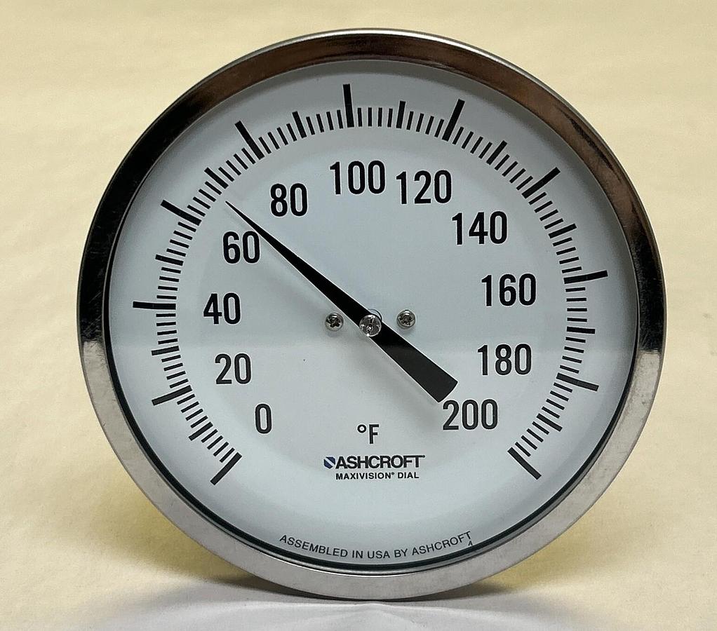 ASHCROFT,J/17,TEMPERATURE GAUGE 0-200F NOS