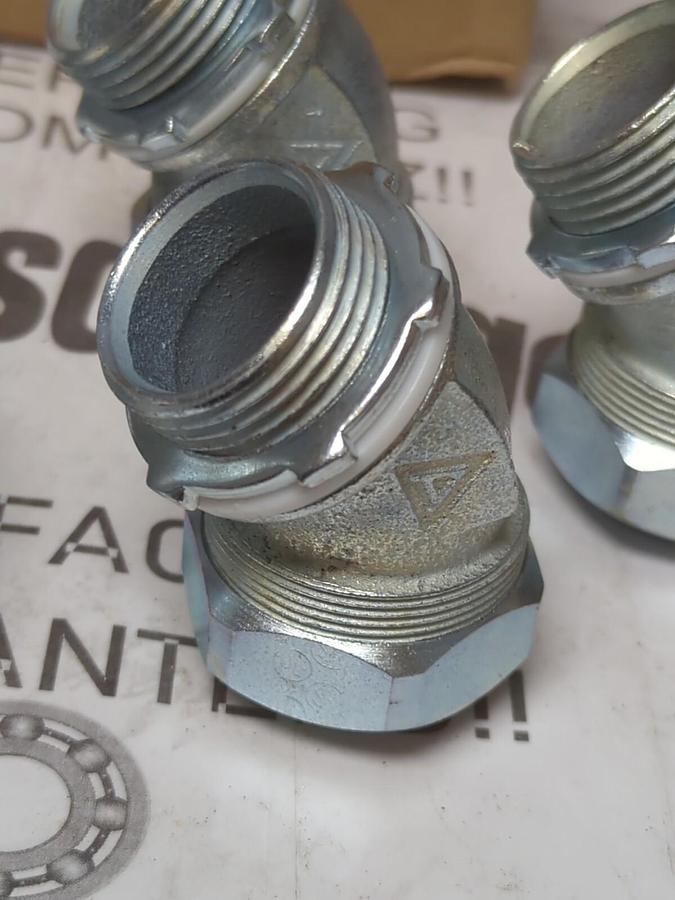APPLETON,ST45100,1 INCH 45 DEG CONDUIT CONNECTORS BOX OF 5 NEW