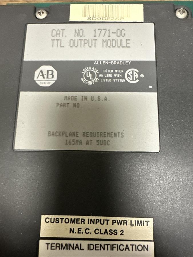 Used Allen Bradley,1771-OG,TTL Output Module