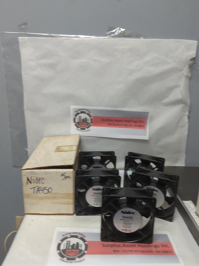 Used NIDEC,TA450,MODEL  A 30135-10 COOLING FAN 230V 130/.015A 50/60HZ LOT OF 5 USED