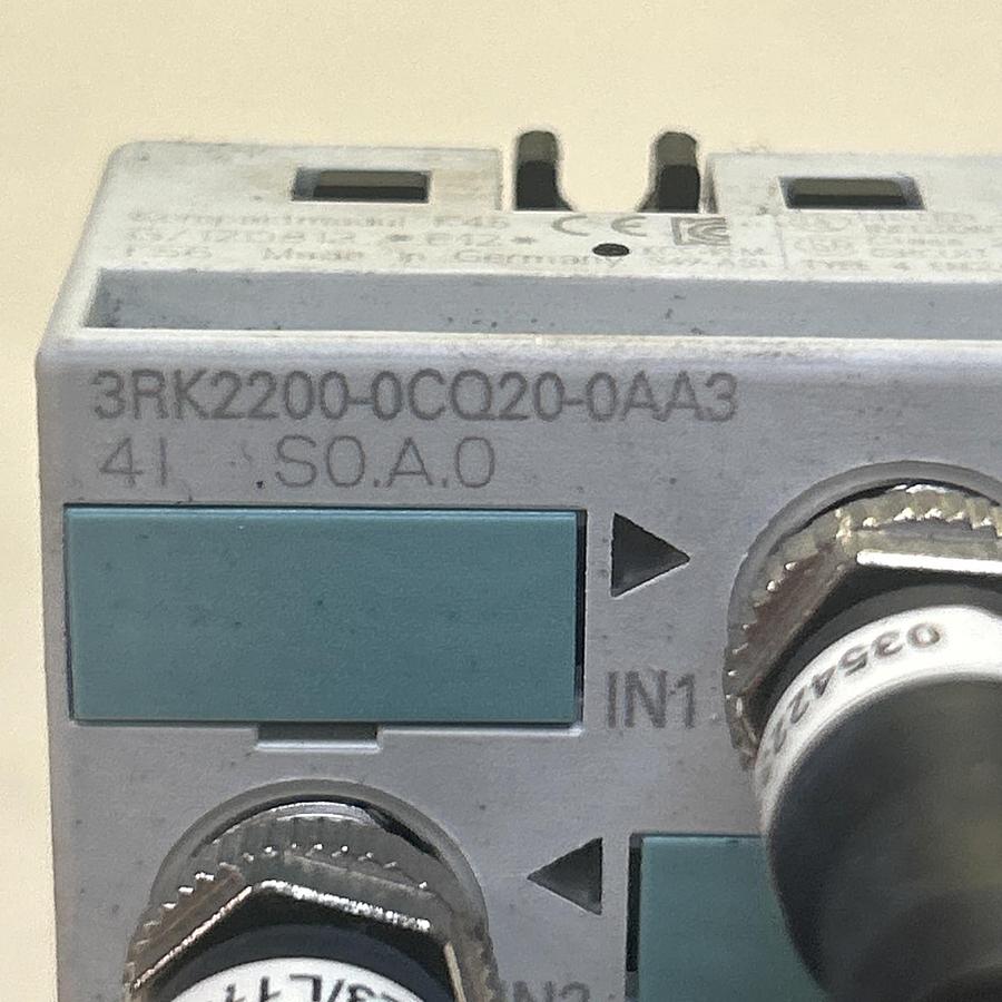 Used SIEMENS,3RK2200-0CQ20-0AA3,COMPACT MODULE