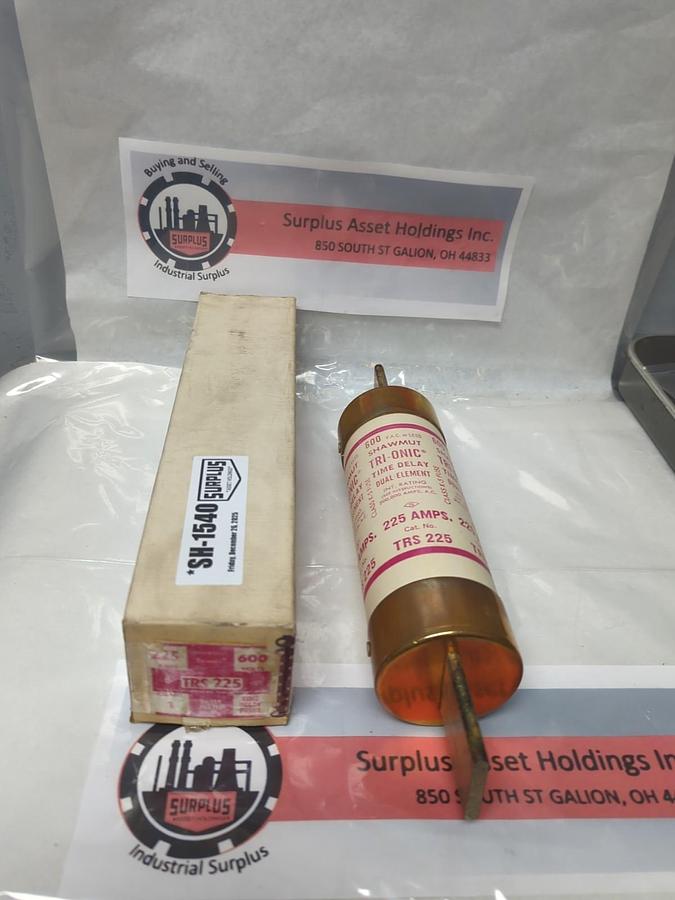 GOULD SHAWMUT,TRS225,TRI-ONIC 225 AMP FUSE NOS
