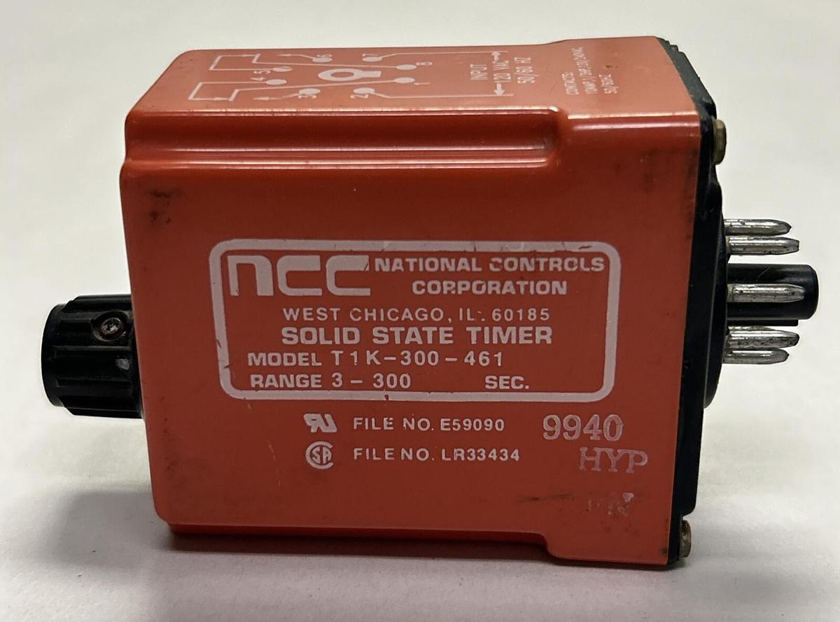 Used NATIONAL CONTROLS,T1K-300-461,TIME DELAY RELAY