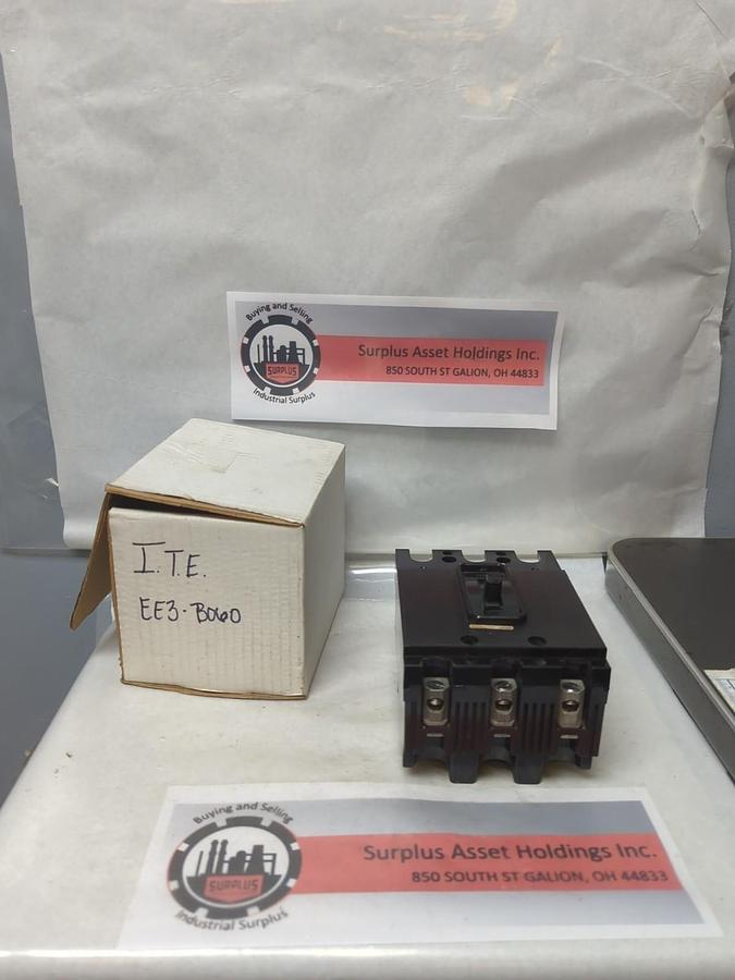 Used I.T.E.,EE3-B060,CIRCUIT BREAKER 3-POLE 60 AMP PRE-OWNED