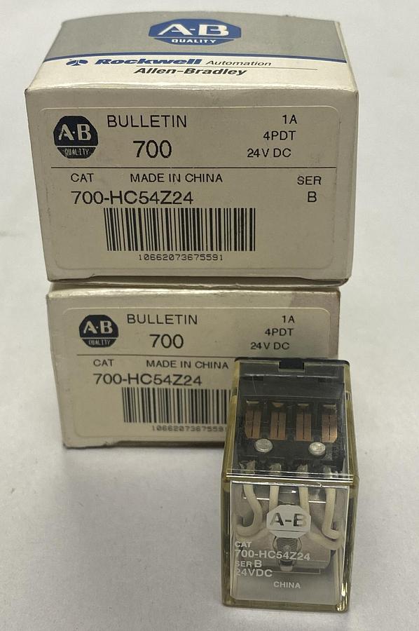 ALLEN BRADLEY,700-HC54Z24,RELAY 24 V DC 50/60 HZ LOT OF 2 NOS