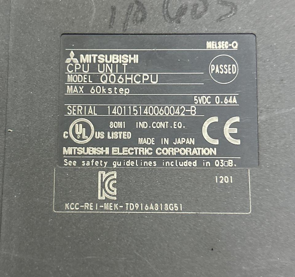 Used MITSUBISHI,Q06HCPU,HI-SPEED CPU MODULE
