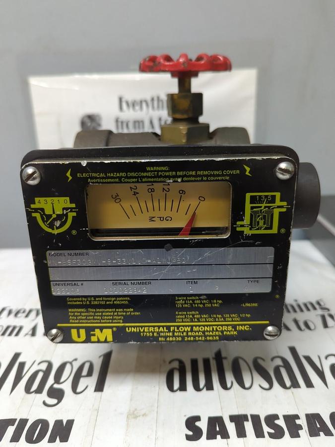 Used UNIVERSAL FLOW MONITORS INC,MN-BSF30GMV-8-33V1.0-A1WU-5D,TYPE  4 NOS