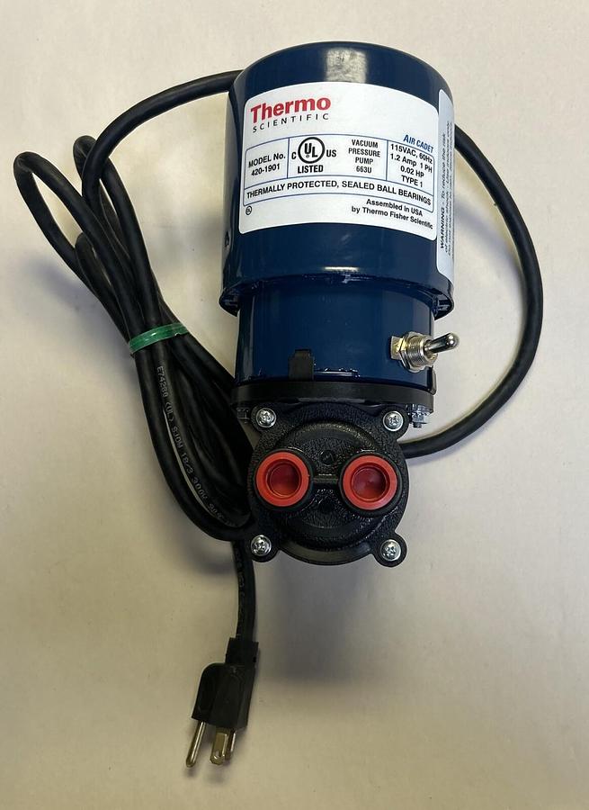THERMO SCIENTIFIC,420-1901,VACUUM PRESSURE PUMP 115V 1.2A 0.02HP NOS