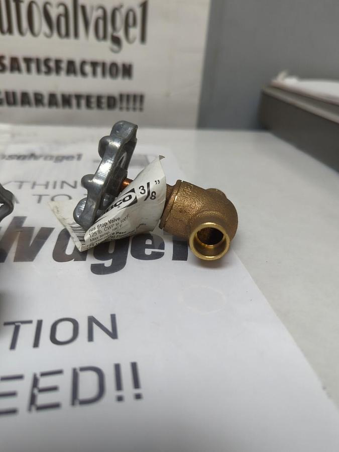 NEBCO,725,3/8 INCH STOP VALVES LOT OF 4 NOS