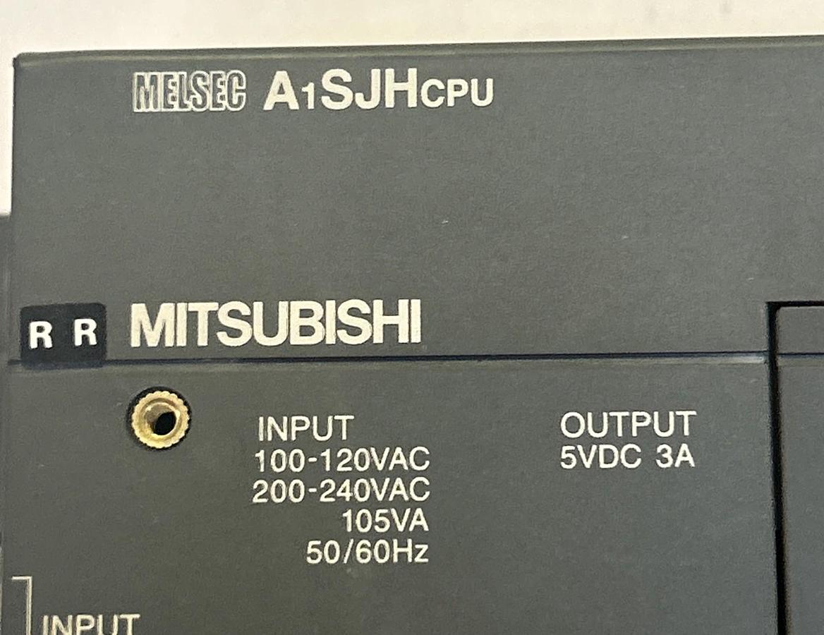 Used MITSUBISHI,A1SJHCPU,CPU UNIT W/ A1SX42 & A1SY42P MODULES