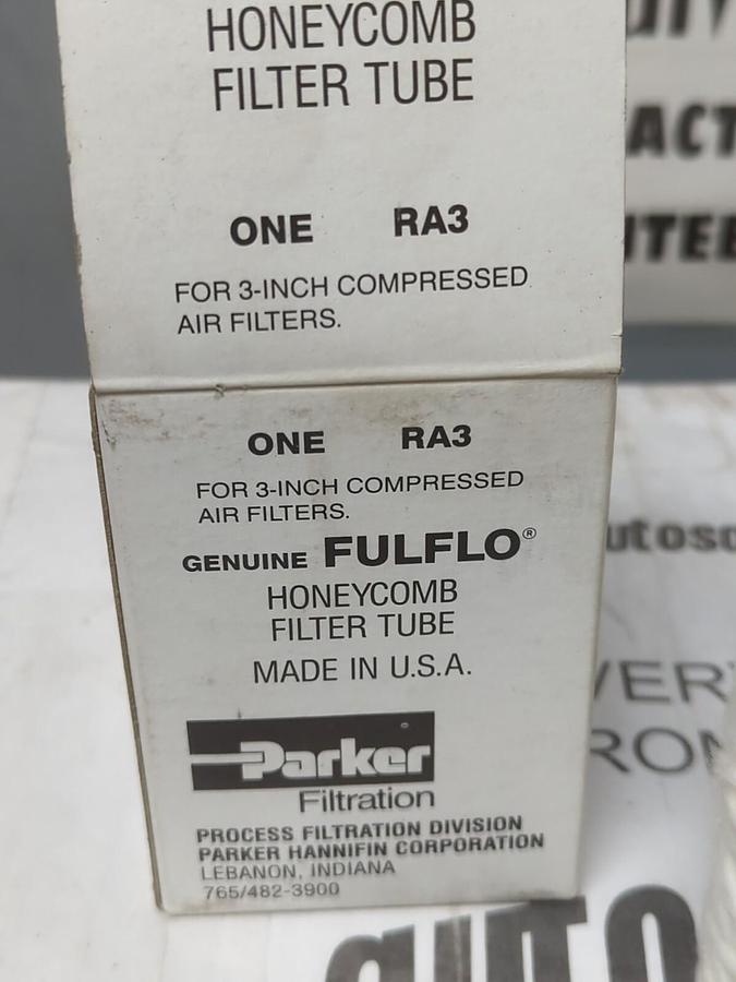 PARKER,RA3,FULFLO HONEYCOMB FILTER TUBE WITH GASKET FOR 3 IN AIR FILTERS