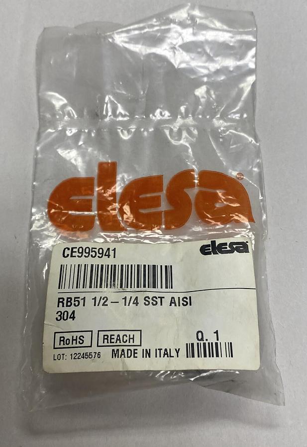 Used ELESA,CE995941 RB51 1/2-1/4 SST AISI 304,HOLE REDUCTION SLEEVE NEW