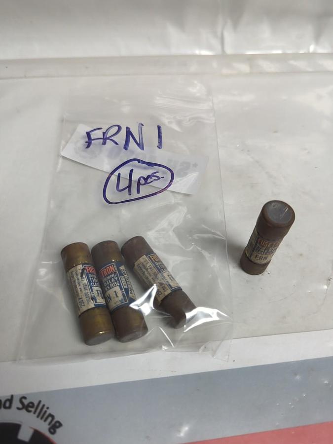 Used COOPER BUSSMANN,FRN1,FUSETRON 1 AMP FUSE LOT OF 4 PRE-OWNED