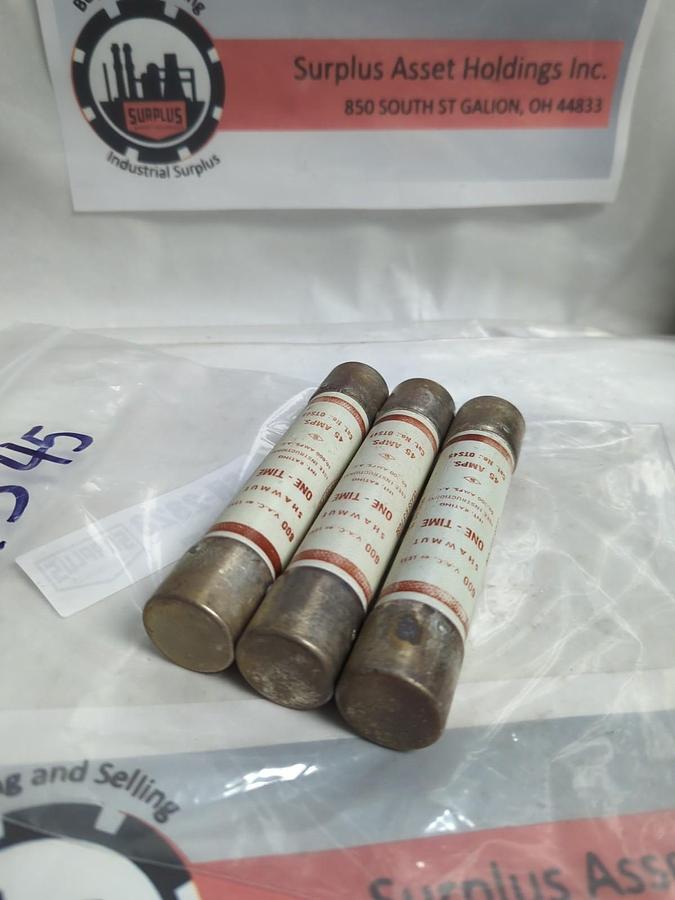 Used GOULDSHAWMUT,OTS45,45 AMP FUSE LOT OF 3 PRE-OWNED