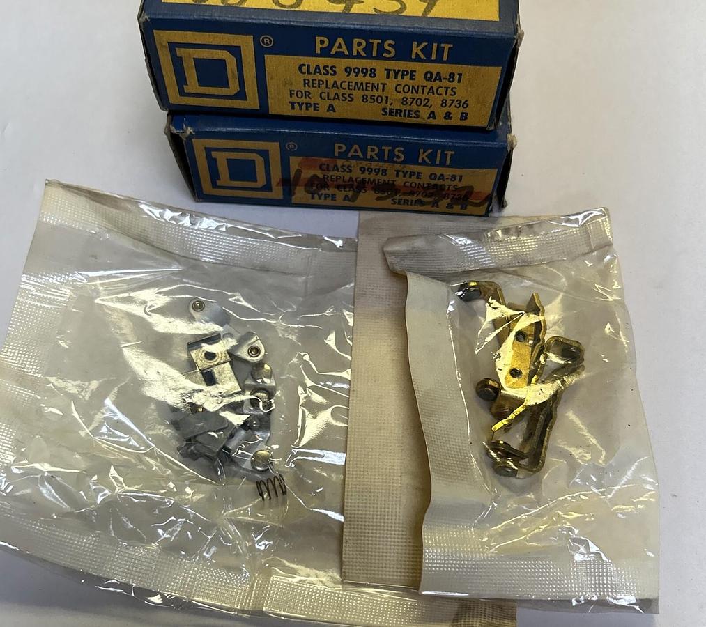 SQUARE D,9998QA-81,CONTACT KIT LOT OF 2 NOS