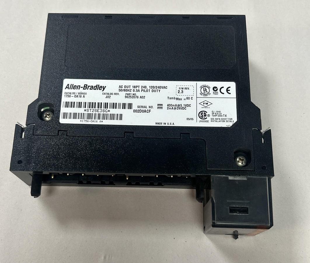 Used ALLEN BRADLEY,1756-OA16,SER A AC OUTPUT MODULE