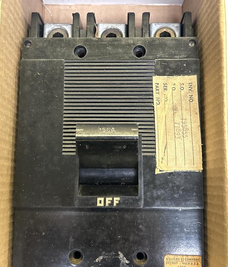 Used SQUARE D,997318,CIRCUIT BREAKER 150A 600V 3P