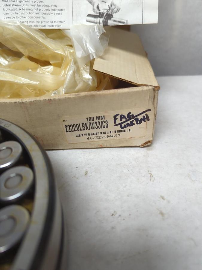LINK-BELT,22220LBK/W33/C3,SPHERICAL ROLLER BEARING NOS
