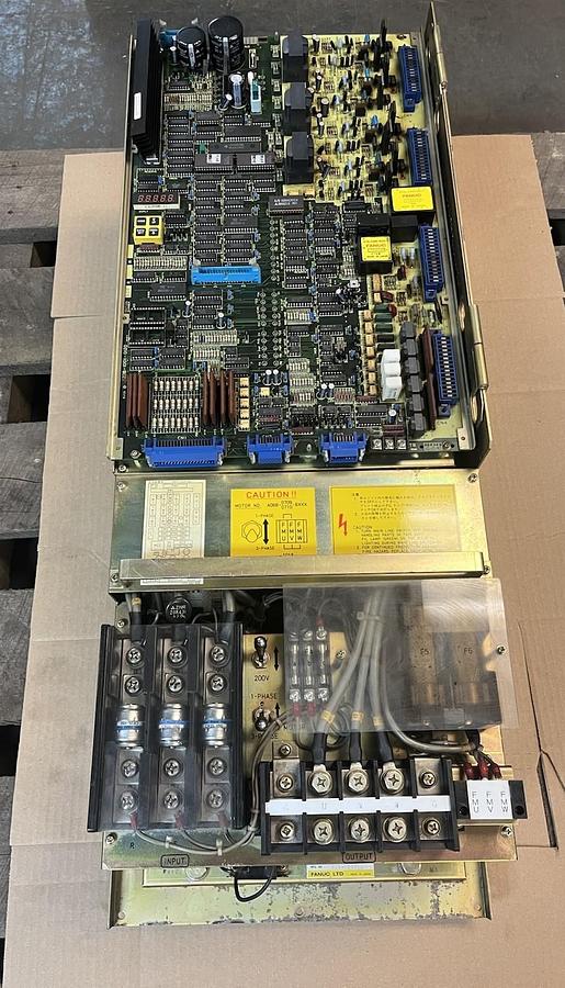 Used GE FANUC,A06B-6055-S422,AC SPINDLE SERVO DRIVE UNIT