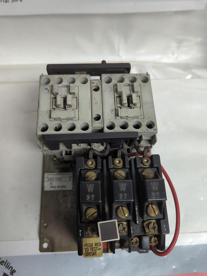 Used ALLEN BRADLEY,505-TOD,SERIES D REVERSING STATER NEMA 00 120-600V AC PRE-OWNED