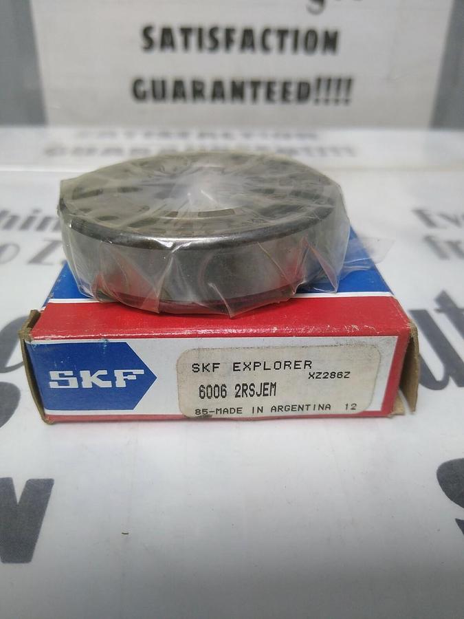 SKF,6006 2RSJEM,BALL BEARING DOUBLE SHIELDED NOS