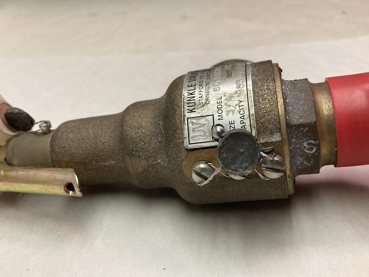 Used Kunkle Valve,6010DD01-LM,Safety Relief Valve Size 3/4 Inch 150PSIG