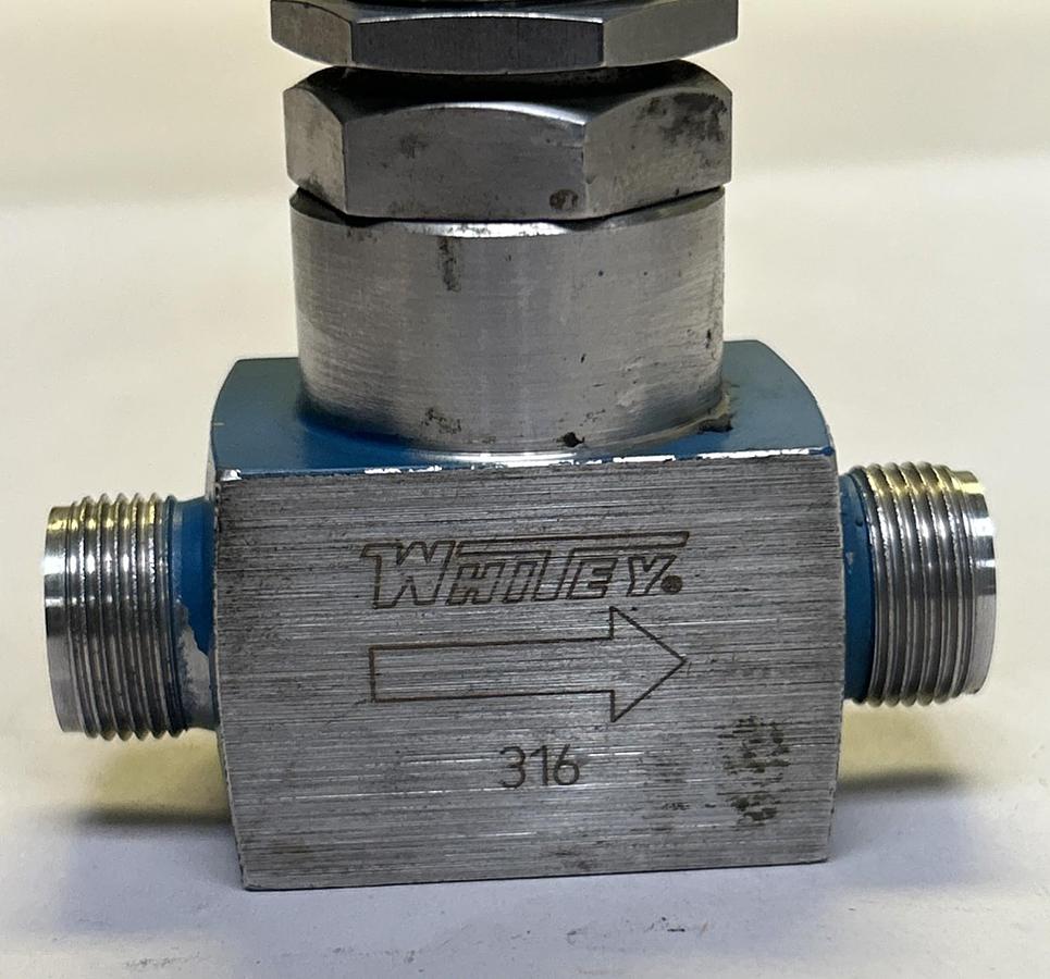 Used WHITEY,SS-7VS8,VALVE 1/2INCH 3000 PSI