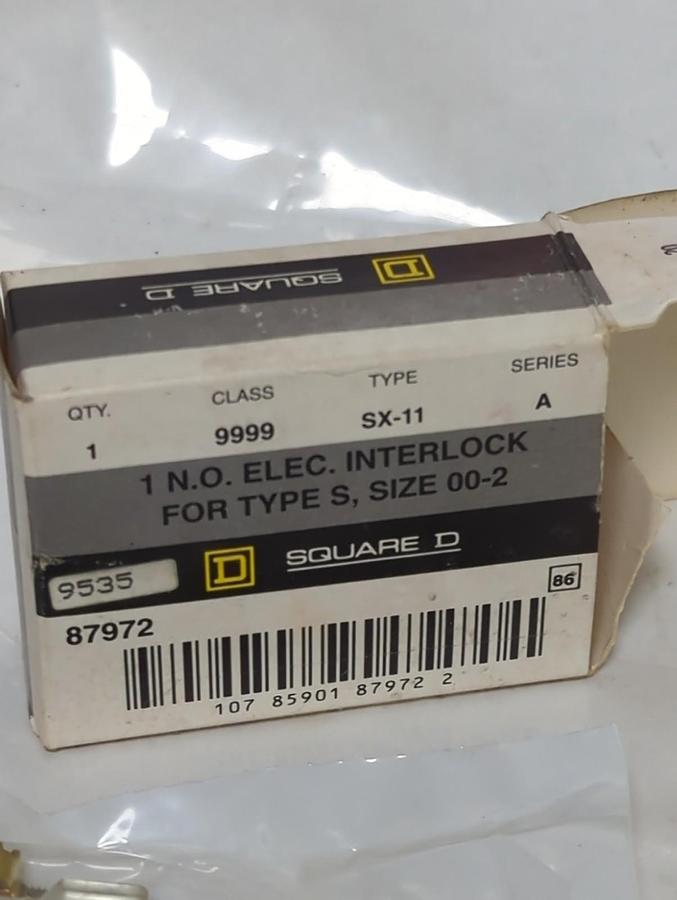 SQUARE D,9999 SX-11,ELECTRICAL INTERLOCK FOR TYPE S SIZE 00-2 NOS