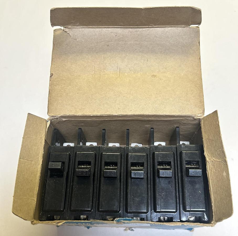 Used SIEMENS ITE,BQ1-B040,CIRCUIT BREAKER 40A 120/240V 1P LOT OF 6