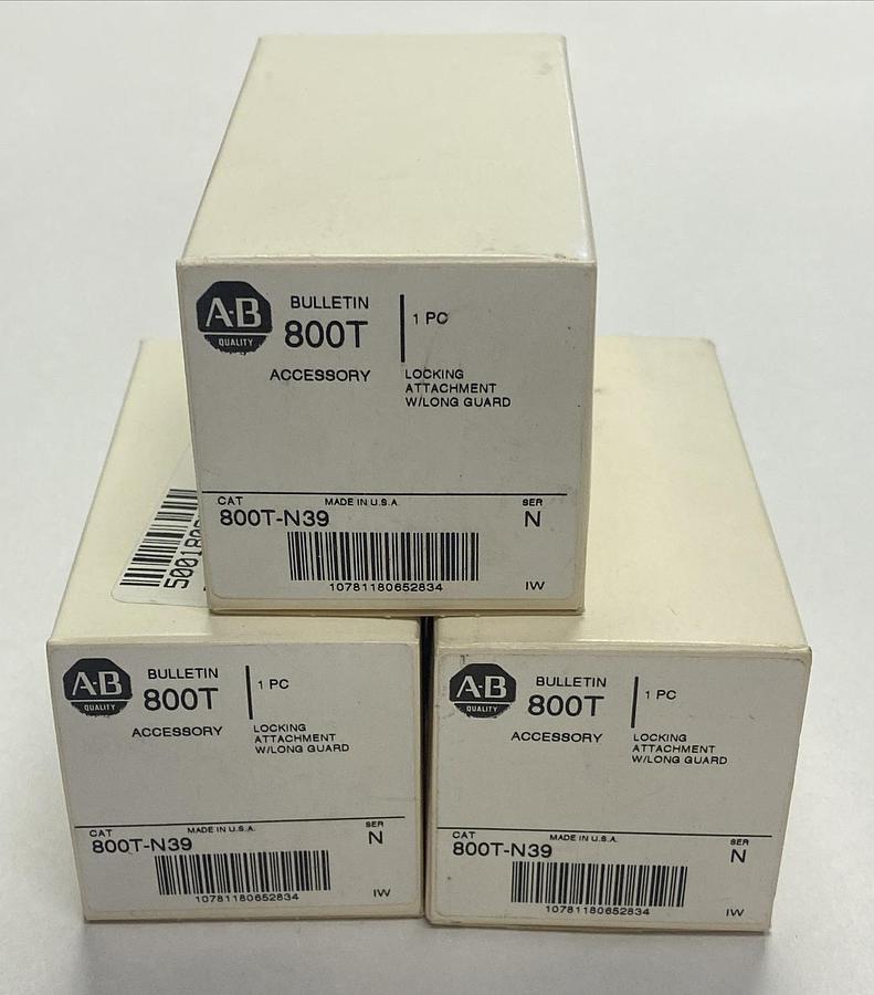 ALLEN BRADLEY,800T-N39,SER N PUSH BUTTON LOCKING ATTACHMENT LOT OF 3 NEW