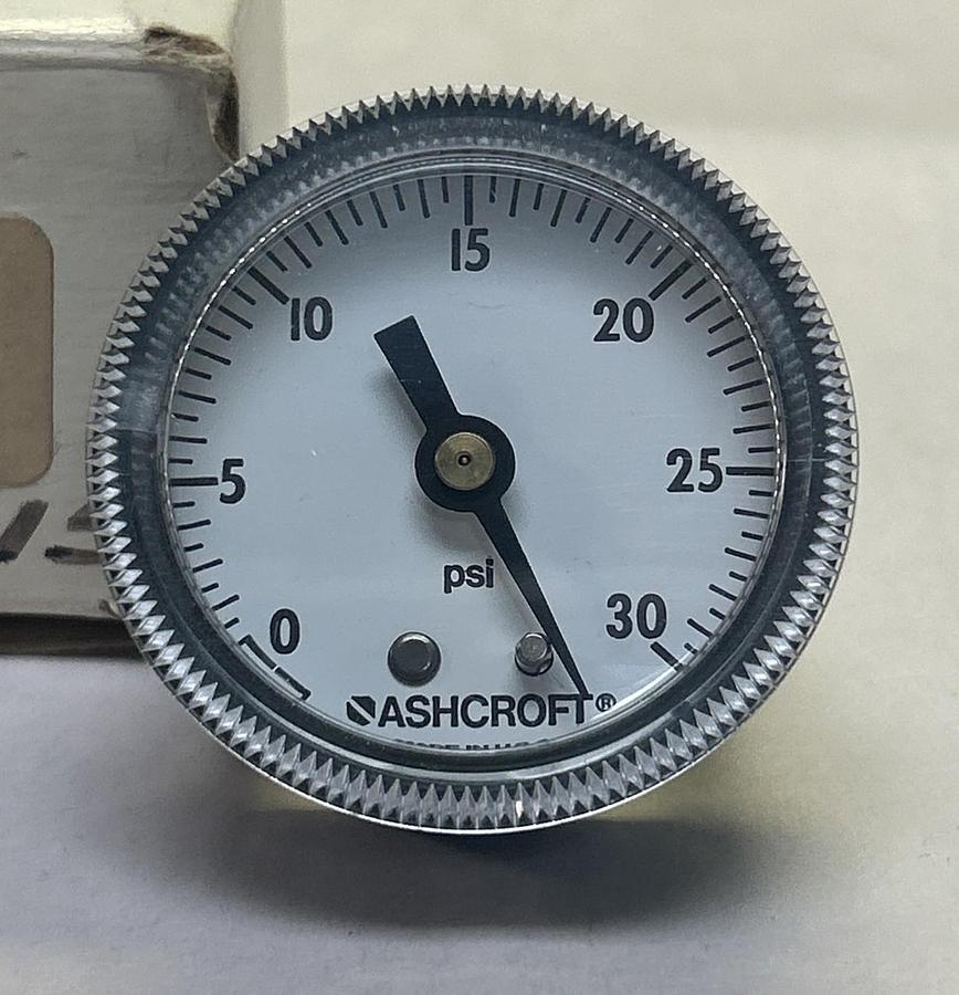 ASHCROFT,195151AP2,PRESSURE GAUGE 0-30PSI NOS