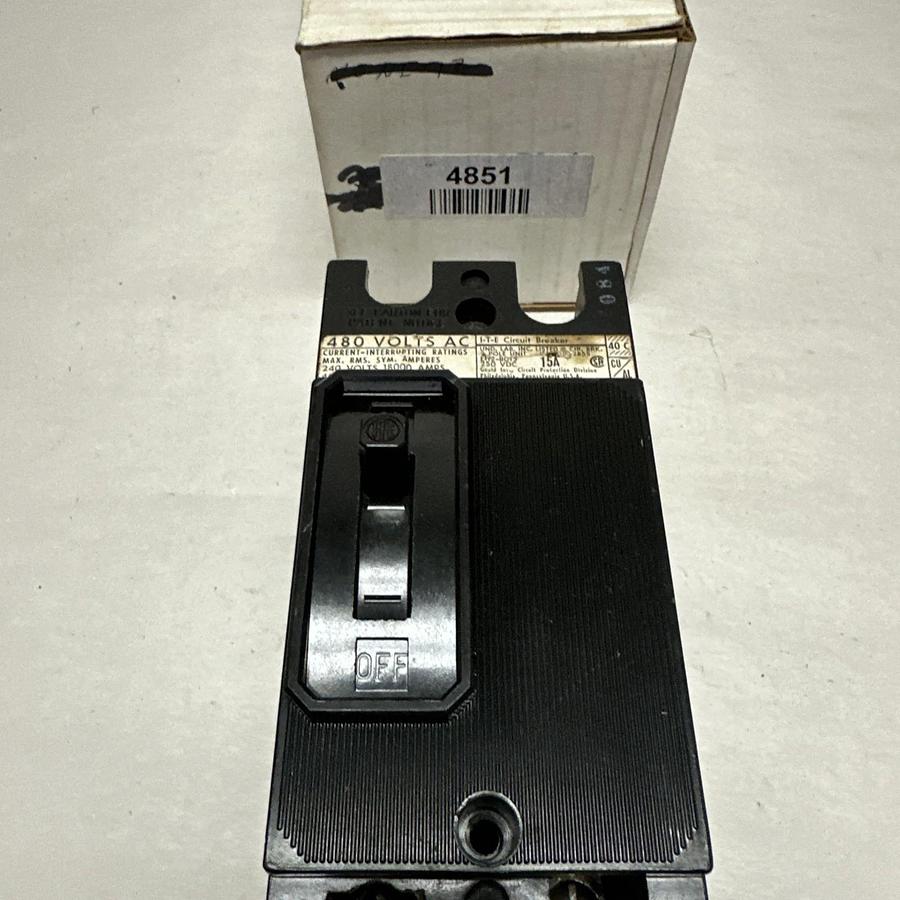 Used ITE,ET15,15 Amp 2 Pole Circuit Breaker