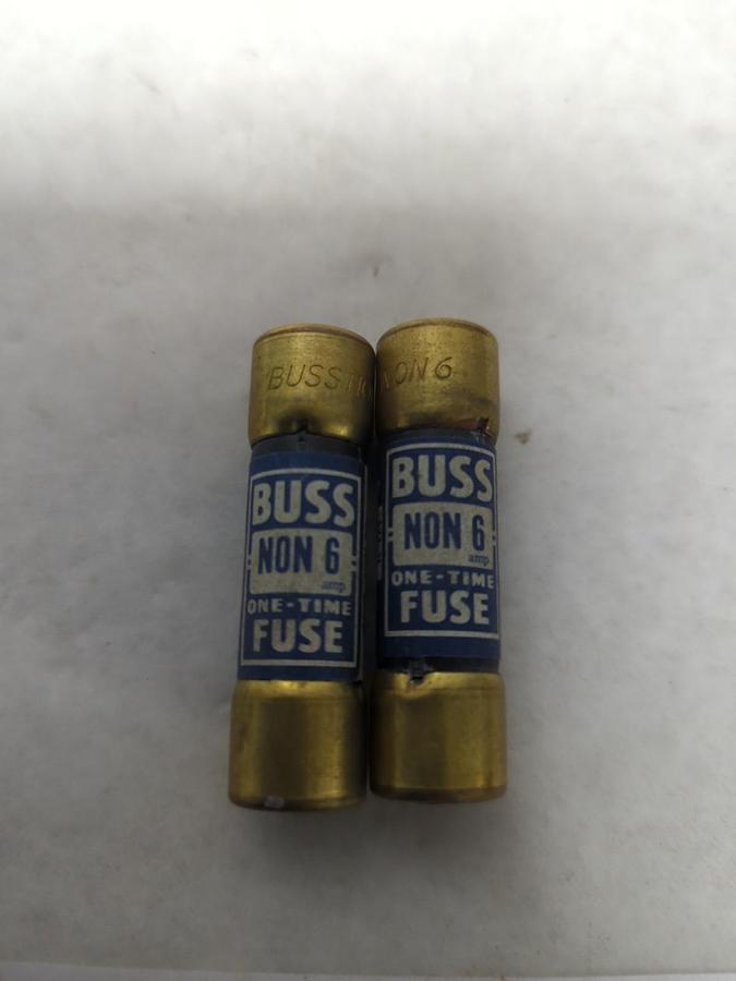 Used COOPER BUSSMANN,NON6,ONE-TIME 6 AMP FUSE PRE-OWNED