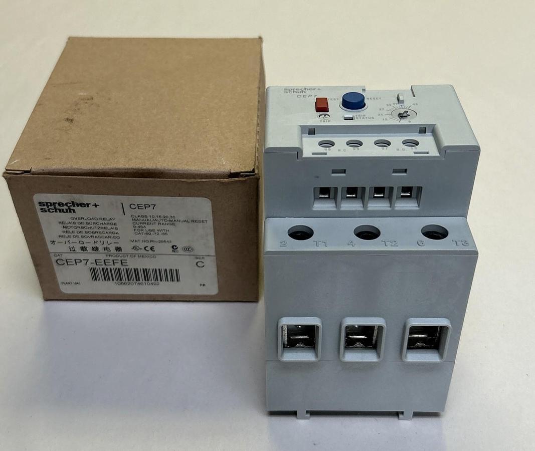 Used SPRECHER & SCHUH,CEP7-EEFE,OVERLOAD RELAY NEW