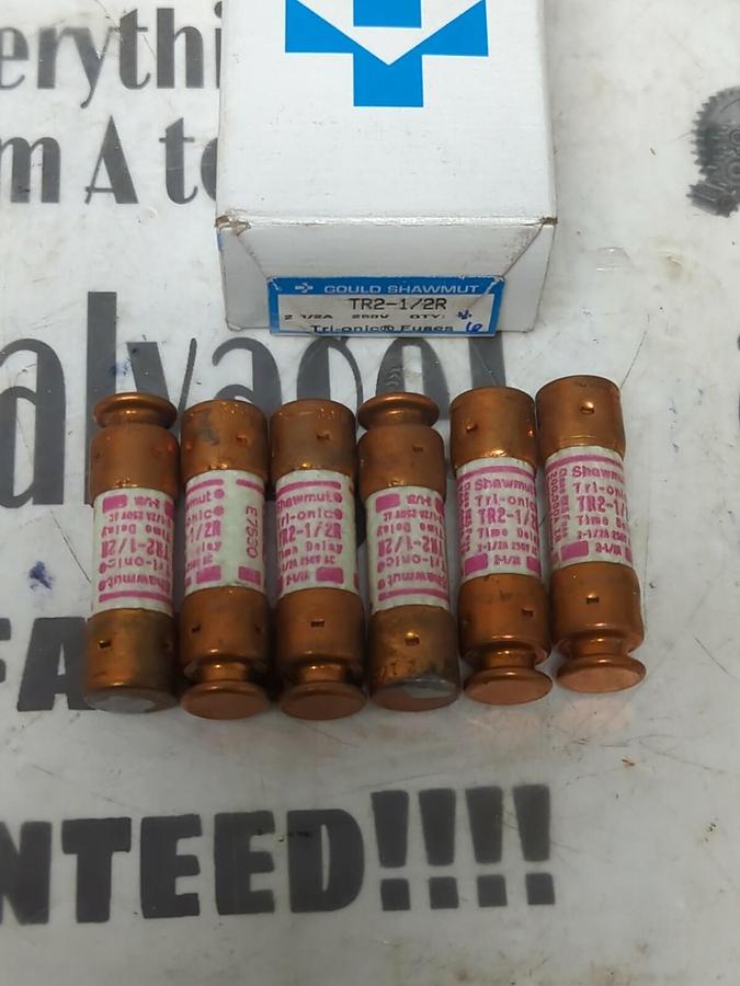 GOULD SHAWMUT,TR2-1/2R,TRI-ONIC FUSE CLASS RK5 BOX OF 6 NOS