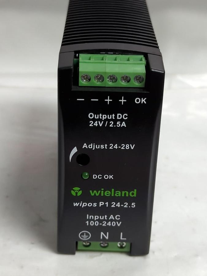 Used WIELAND,81 000 6120 0,SWITCHING POWER SUPPLY WiPOS P1 24-2.5 PRE-OWNED