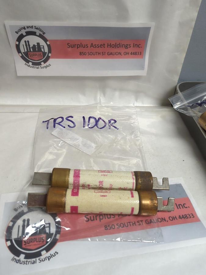 Used GOULD SHAWMUT,TRS100R,TRI-ONIC FUSE 100 AMP LOT OF 2 PRE-OWNED
