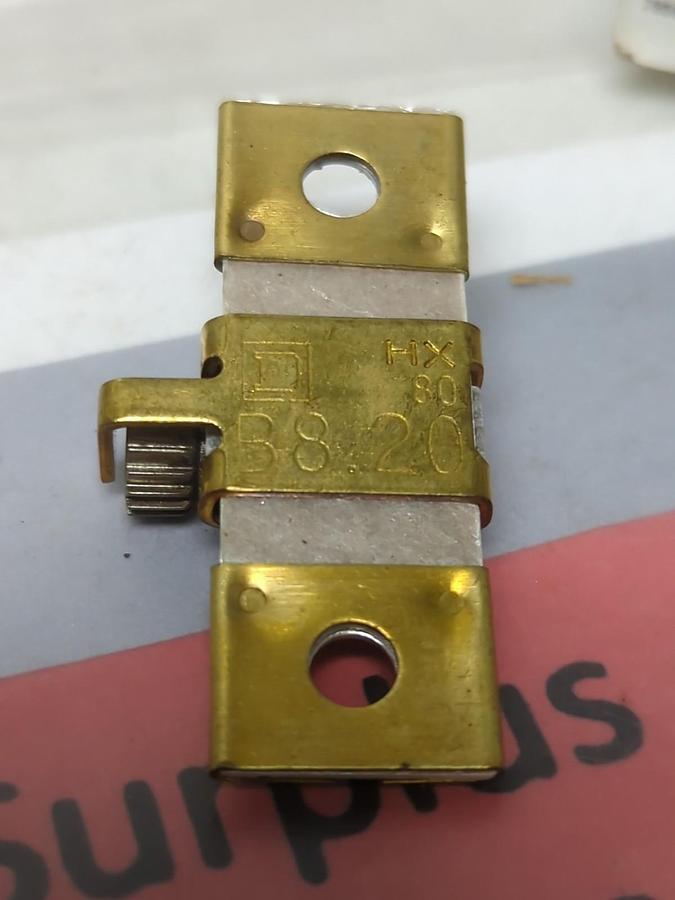 SQUARE D,B8.20,OVERLOAD HEATER ELEMENT LOT OF 2 NOS
